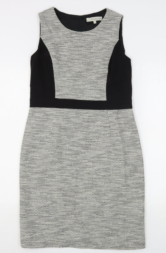 John Lewis  Womens Grey  Cotton Sheath  Size 12  Round Neck