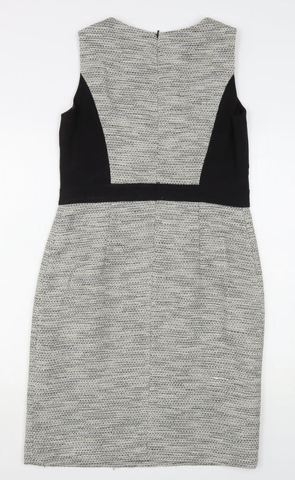 John Lewis  Womens Grey  Cotton Sheath  Size 12  Round Neck