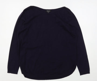 Tribekka 44 Womens Blue Round Neck  Rayon Pullover Jumper Size XL