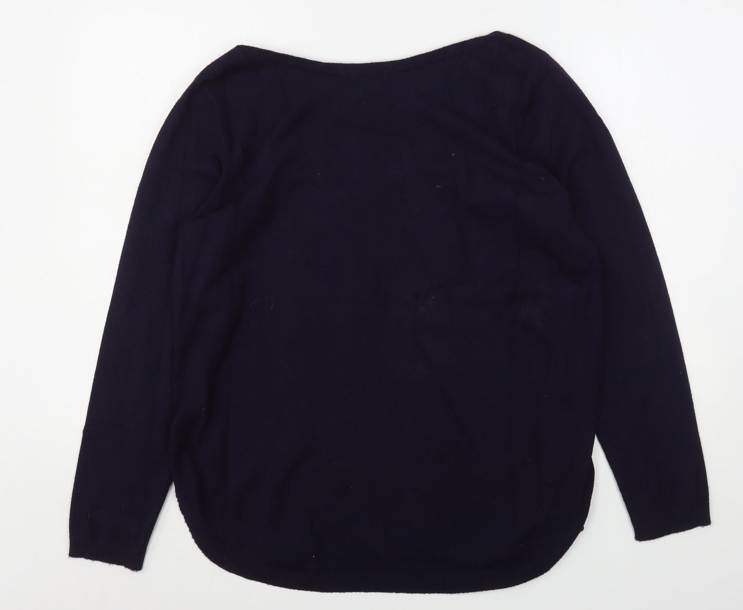 Tribekka 44 Womens Blue Round Neck  Rayon Pullover Jumper Size XL