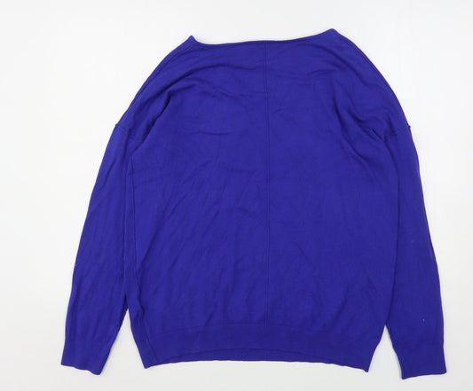 Womens UK Size 12 South Blue Pullover Jumper