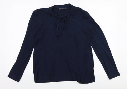 Womens UK Size 14 Marks and Spencer Blue Jersey T-Shirt