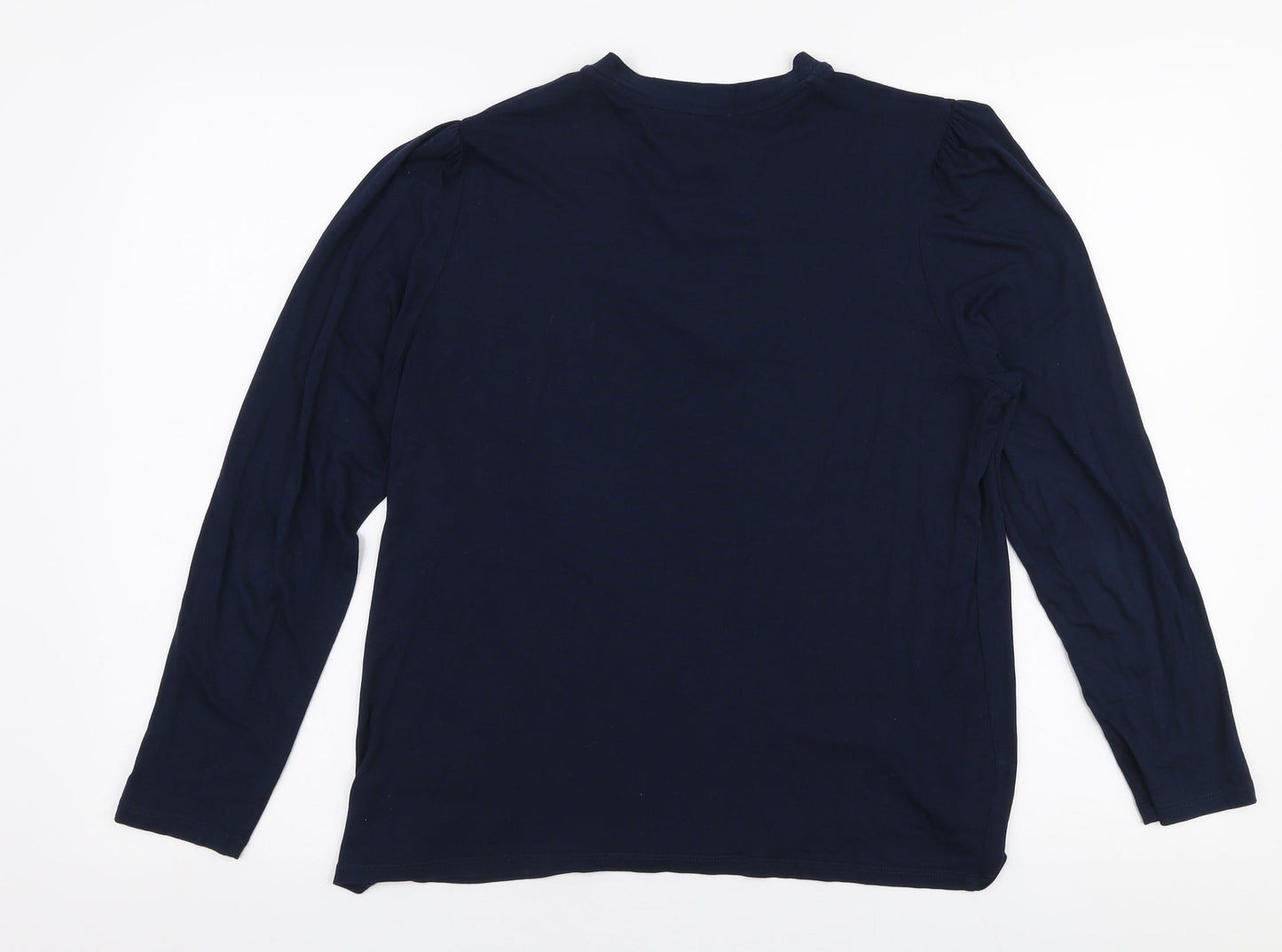 Womens UK Size 14 Marks and Spencer Blue Jersey T-Shirt