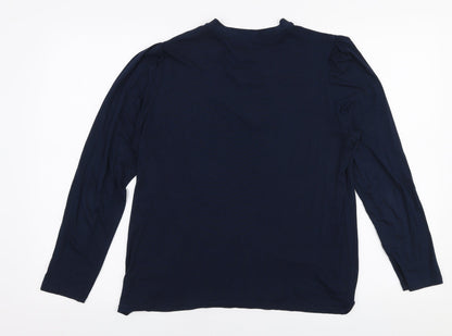 Womens UK Size 14 Marks and Spencer Blue Jersey T-Shirt