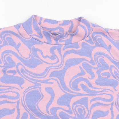 Primark Womens Purple High Neck  Polyester Pullover Jumper Size M