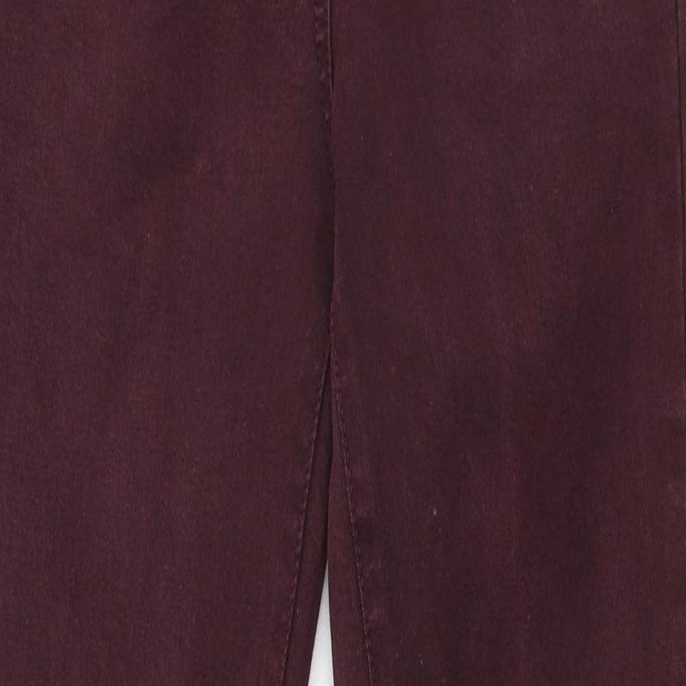 NEXT Womens Red  Cotton Skinny Jeans Size 6 L29 in Slim Zip