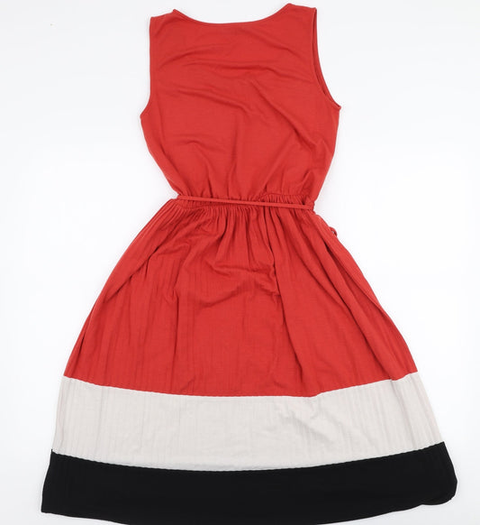 Oasis Womens Multicoloured  Polyester Skater Dress  Size XS  Round Neck Pullover
