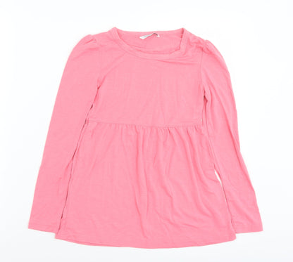 Cubic Girls Pink  Viscose Tunic T-Shirt Size 10 Years Round Neck