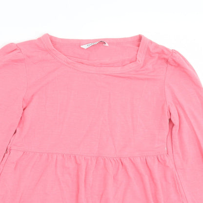 Cubic Girls Pink  Viscose Tunic T-Shirt Size 10 Years Round Neck