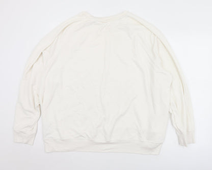 Mens UK Size 2XL H&M White Pullover Sweatshirt