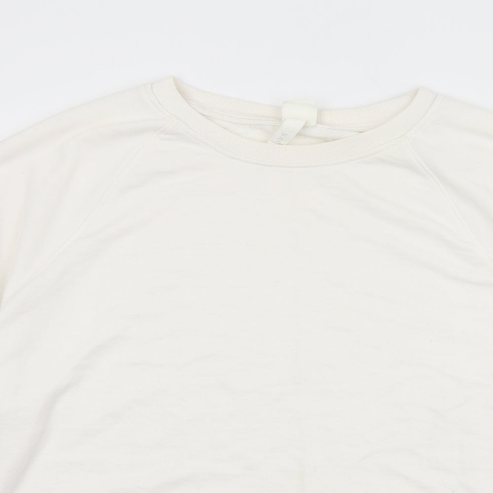 Mens UK Size 2XL H&M White Pullover Sweatshirt
