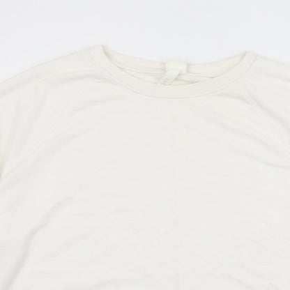 Mens UK Size 2XL H&M White Pullover Sweatshirt