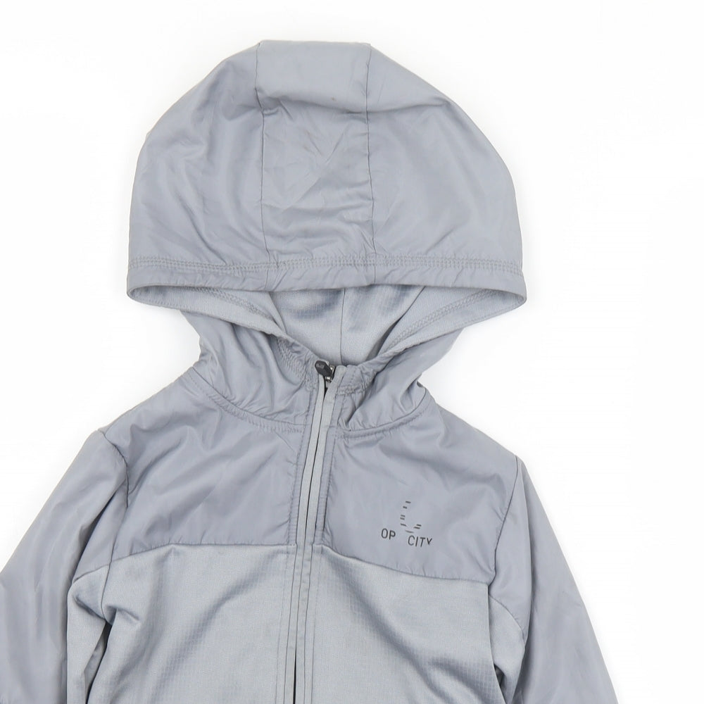 Urban Dept Boys Grey  Polyester Full Zip Hoodie Size 4 Years  Zip