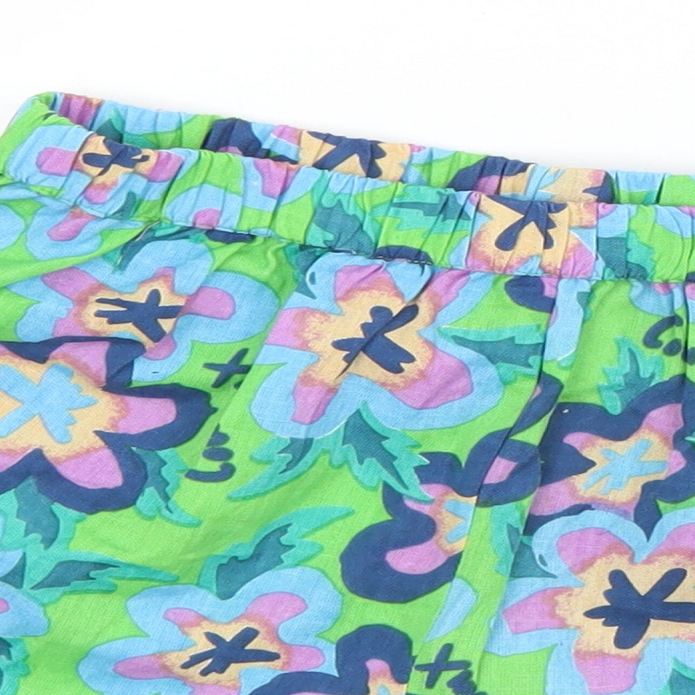 COLLUSION Womens Multicoloured Floral Cotton Hot Pants Shorts Size 6  Regular