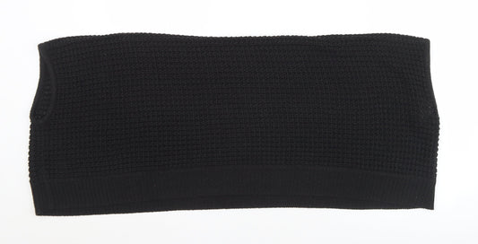 F&F Womens Black Collared  Acrylic Shrug Jumper One Size