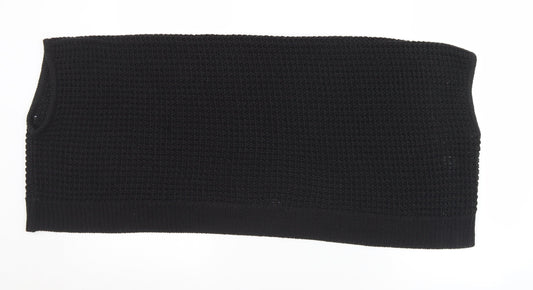 F&F Womens Black Collared  Acrylic Shrug Jumper One Size