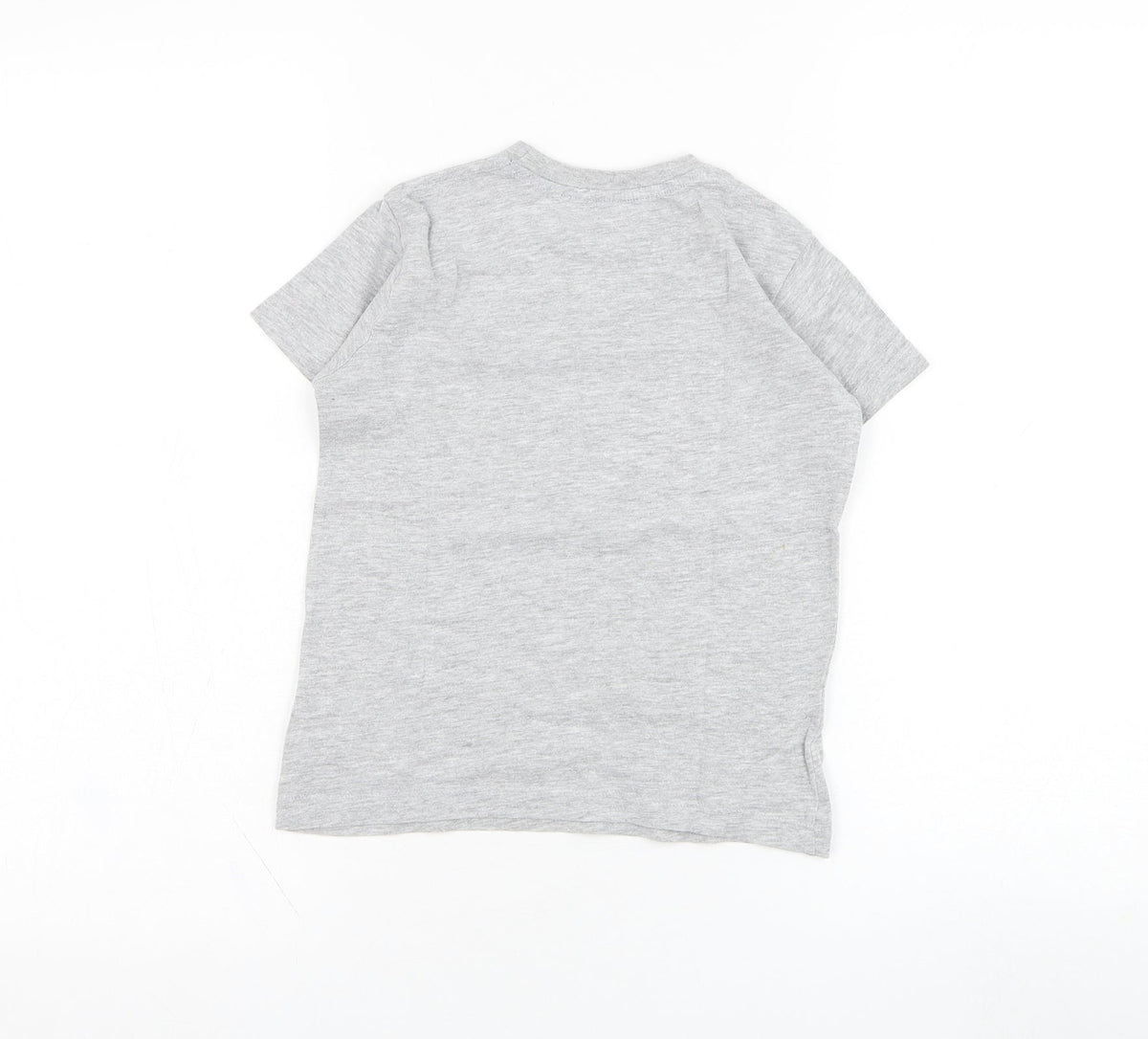 Dunnes Boys Grey  Cotton Basic T-Shirt Size 5 Years Round Neck Pullover - Dinosaur