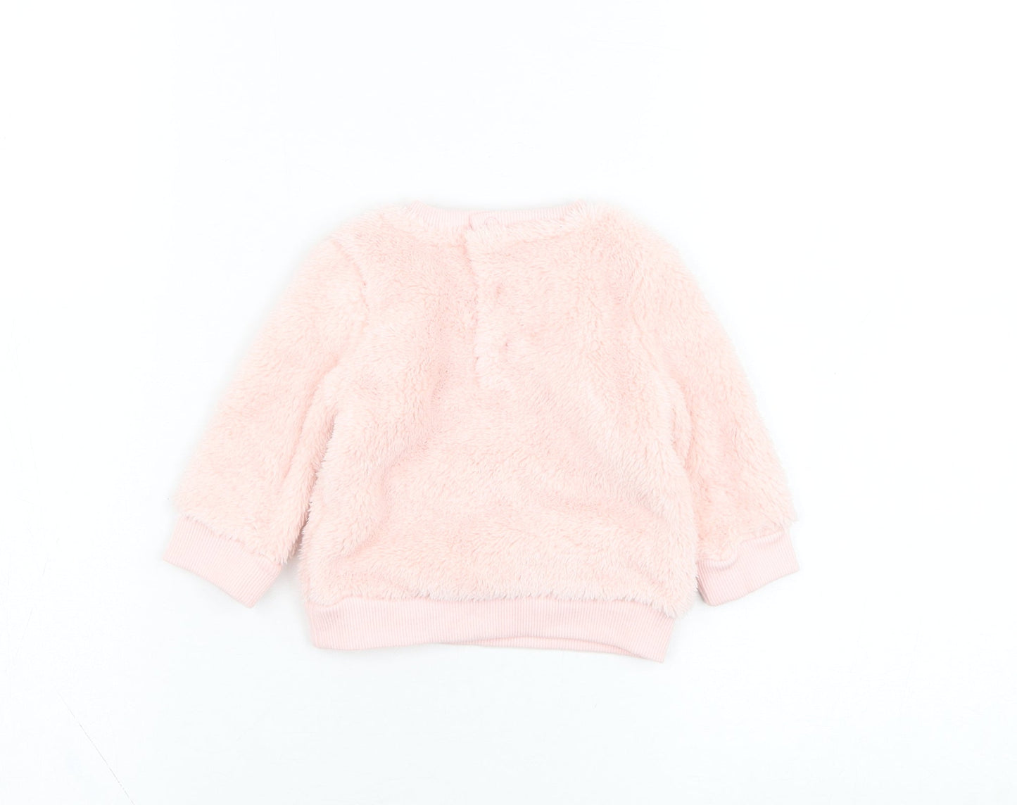 NEXT Girls Pink  Polyester Pullover Jumper Size 3-6 Months  Pullover - Rabbit