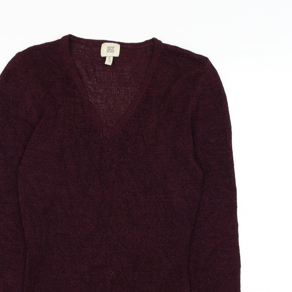 Womens UK Size 12 Oasis Purple Pullover Jumper