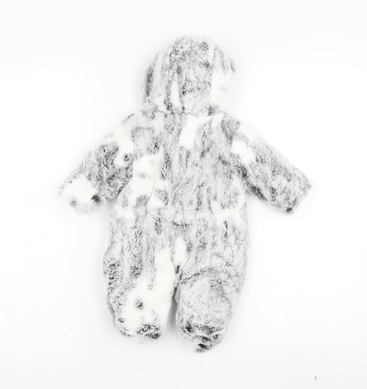 Cutie Couture Baby Grey Solid Polyester Robe One Piece Size 0-3 Months  Zip