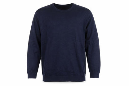 LFTMAN Mens Blue Round Neck  Cotton Pullover Jumper Size 2XL