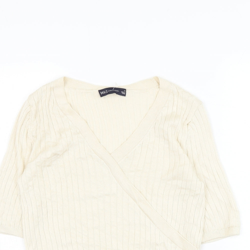 Womens UK Size 10 Marks and Spencer Beige Pullover Jumper