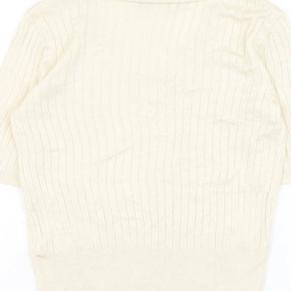 Womens UK Size 10 Marks and Spencer Beige Pullover Jumper