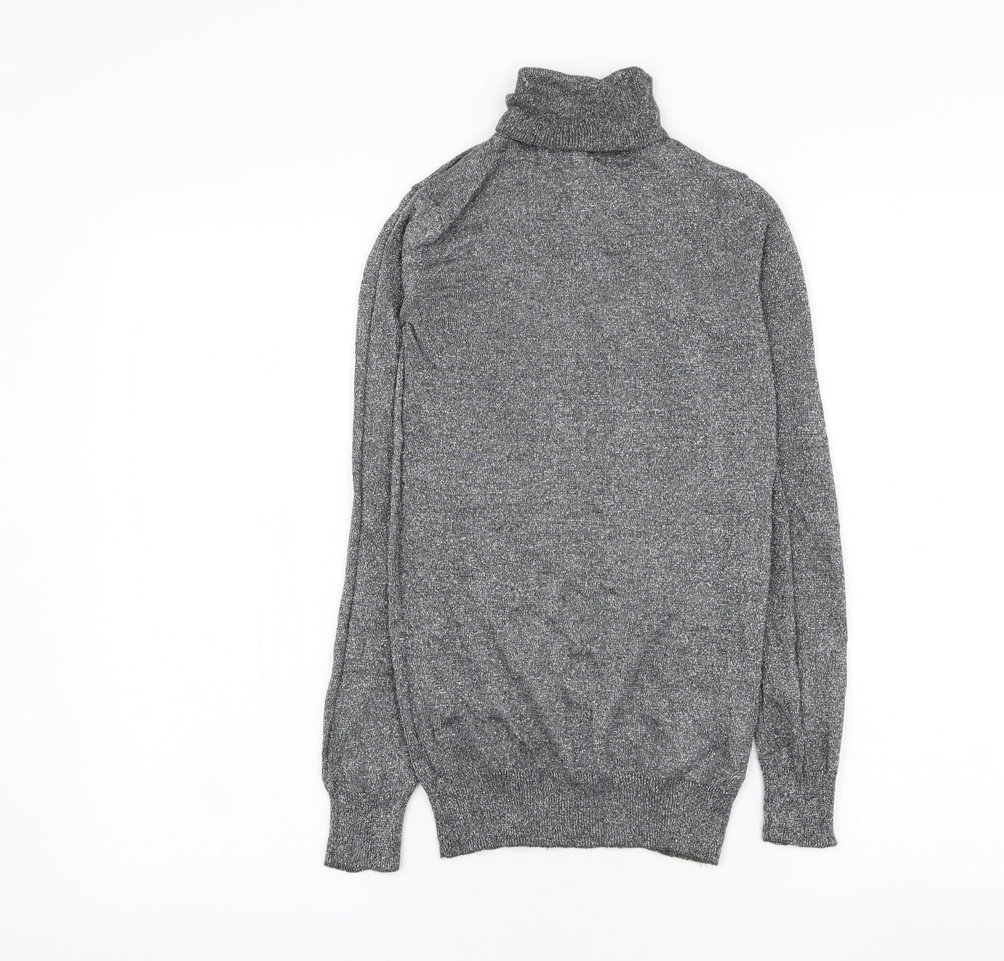 Atmosphere Womens Silver Roll Neck  Polyester Pullover Jumper Size 6