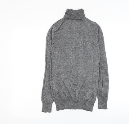 Atmosphere Womens Silver Roll Neck  Polyester Pullover Jumper Size 6