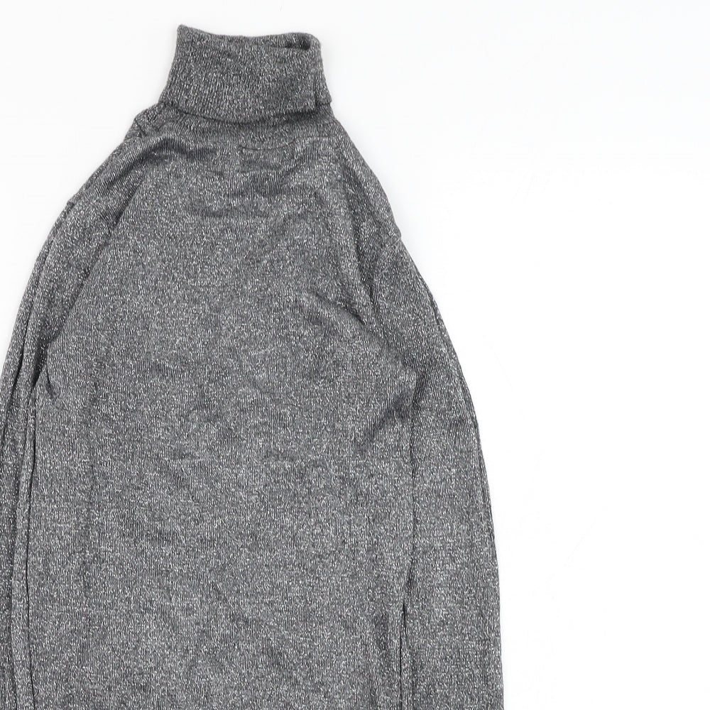 Atmosphere Womens Silver Roll Neck  Polyester Pullover Jumper Size 6