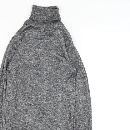 Atmosphere Womens Silver Roll Neck  Polyester Pullover Jumper Size 6