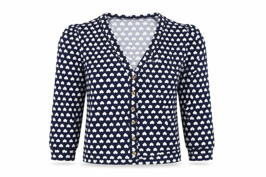 Womens UK Size M QED London Blue Cardigan Jumper