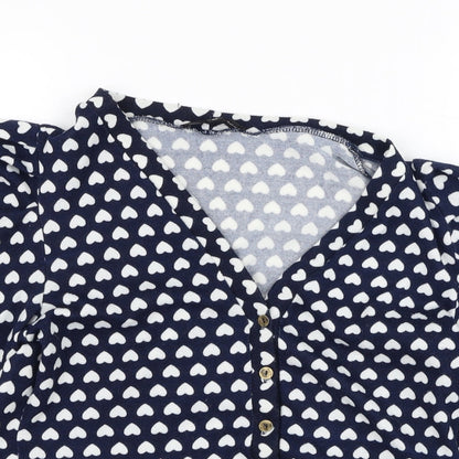 Womens UK Size M QED London Blue Cardigan Jumper