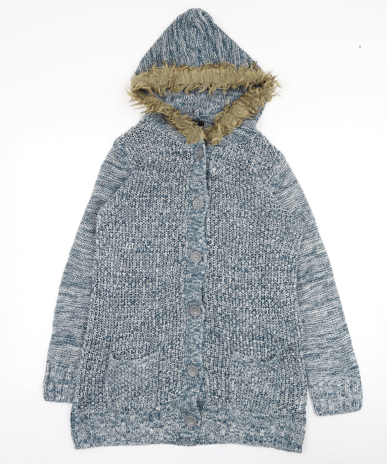 Womens UK Size 12 BeYou Blue Cape Jumper