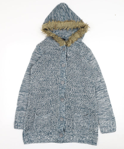 Womens UK Size 12 BeYou Blue Cape Jumper