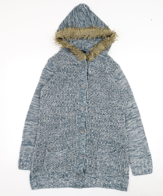 Womens UK Size 12 BeYou Blue Cape Jumper