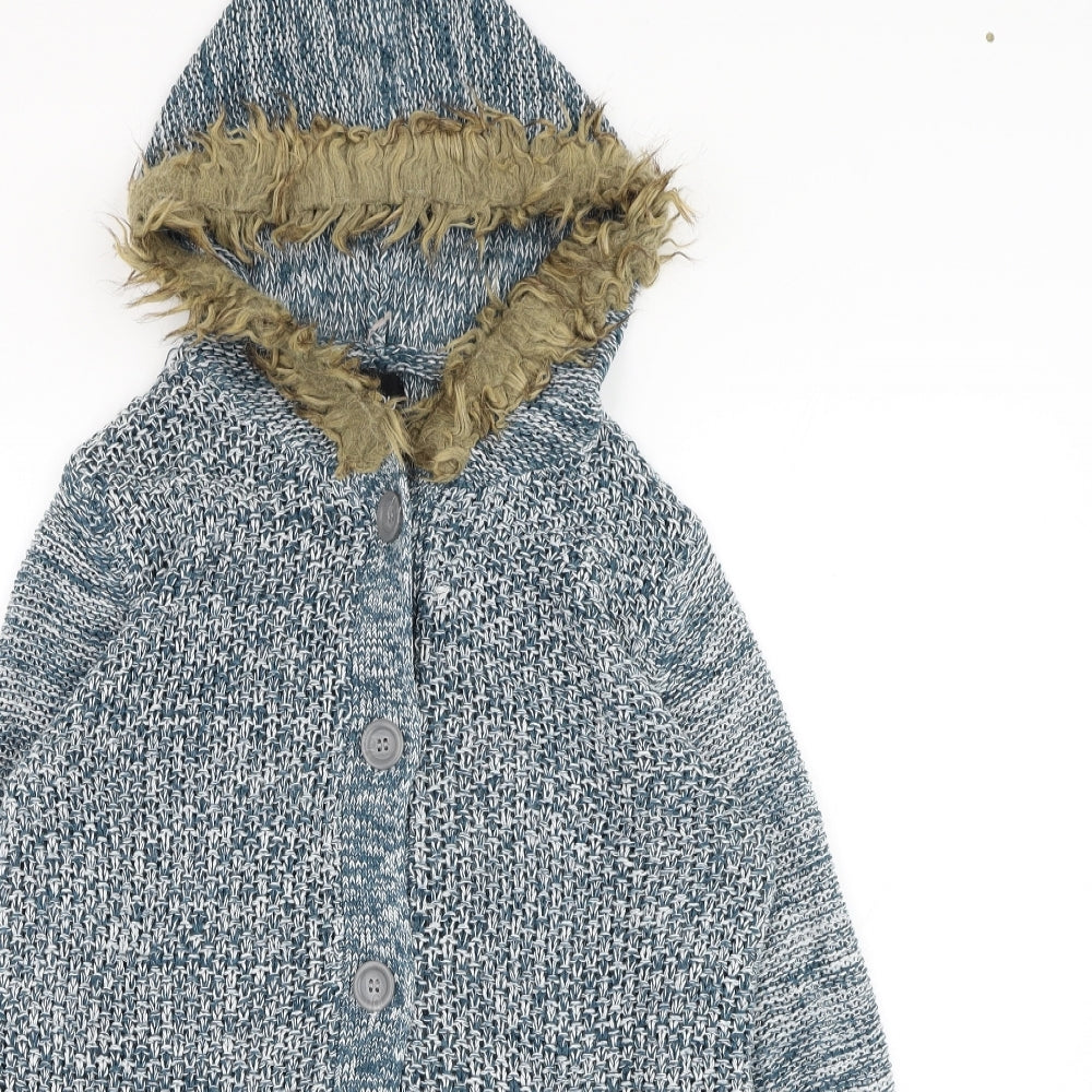 Womens UK Size 12 BeYou Blue Cape Jumper