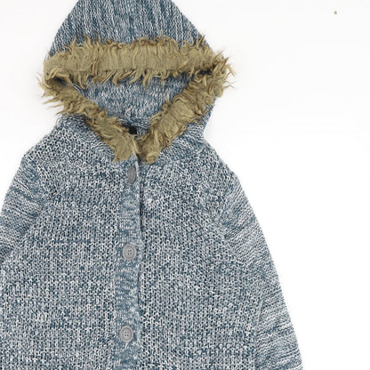 Womens UK Size 12 BeYou Blue Cape Jumper