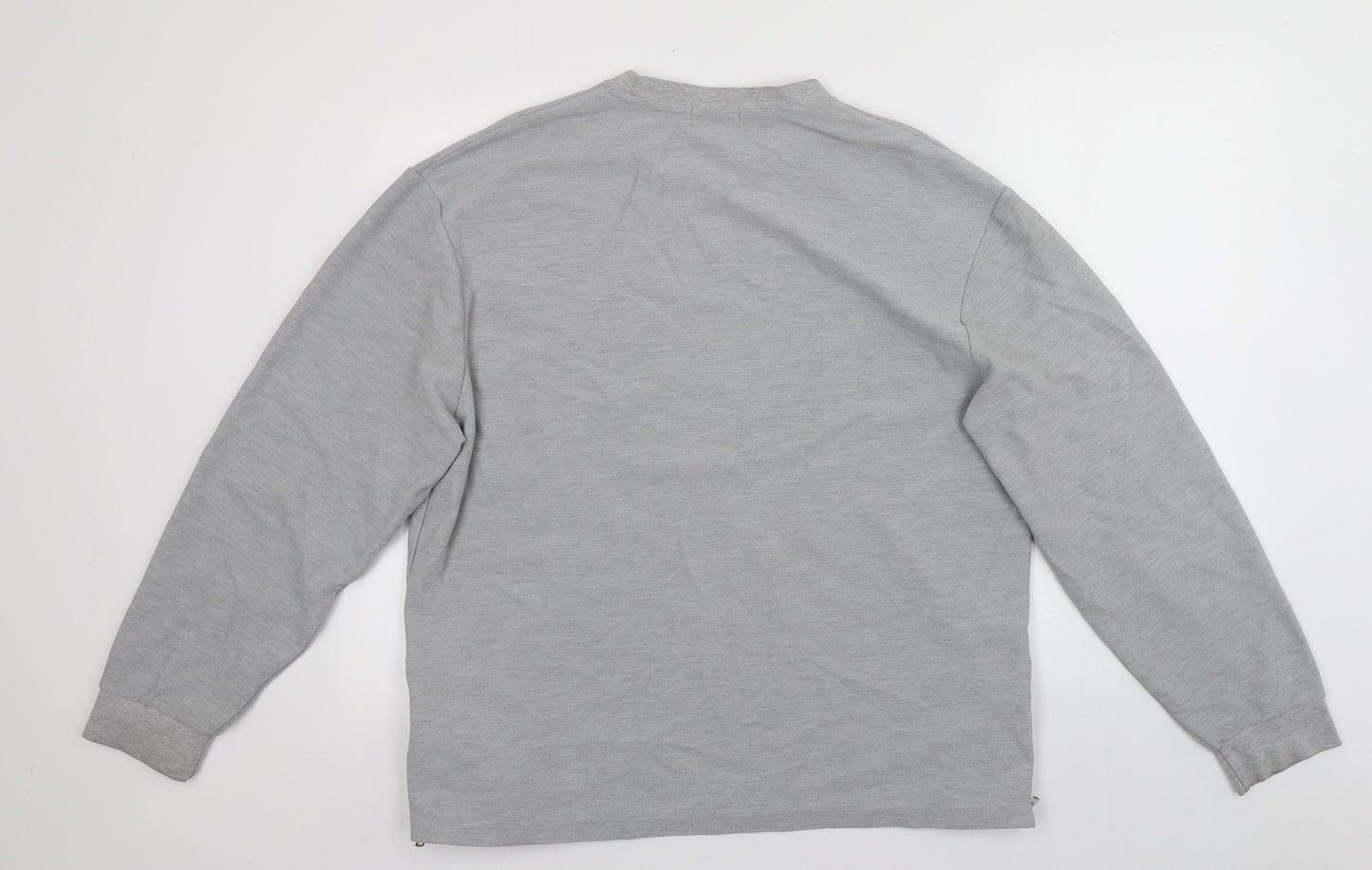 Topman Mens Grey Round Neck  Cotton Pullover Jumper Size L