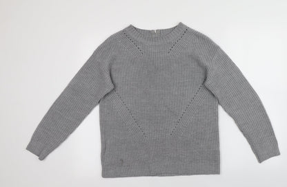 Womens UK Size 12 Preworn Grey Pullover Jumper