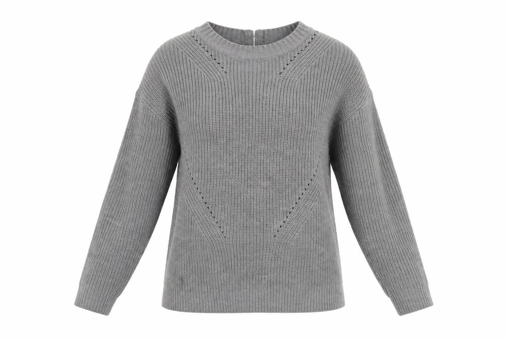 Womens UK Size 12 Preworn Grey Pullover Jumper