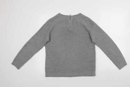 Womens UK Size 12 Preworn Grey Pullover Jumper
