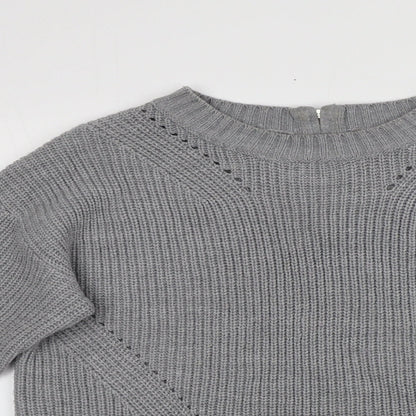 Womens UK Size 12 Preworn Grey Pullover Jumper