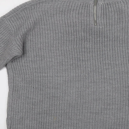 Womens UK Size 12 Preworn Grey Pullover Jumper