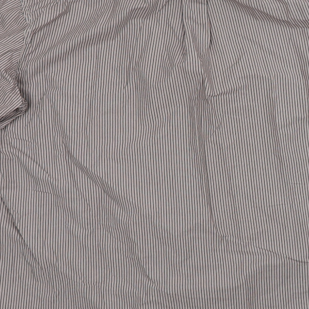 Boston Crew Mens Multicoloured Striped Cotton  Button-Up Size XL Collared