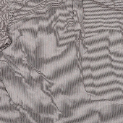 Boston Crew Mens Multicoloured Striped Cotton  Button-Up Size XL Collared