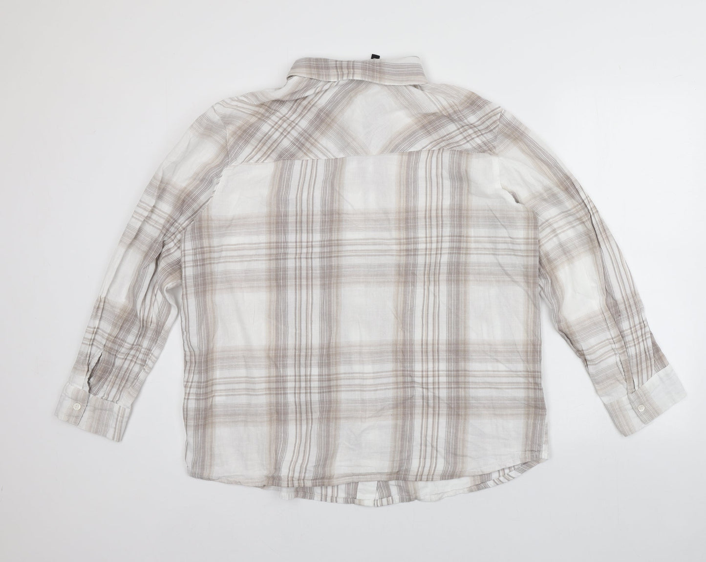 Womens UK Size L Divided Multicoloured Basic Button-Up