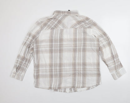 Womens UK Size L Divided Multicoloured Basic Button-Up