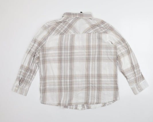 Womens UK Size L Divided Multicoloured Basic Button-Up