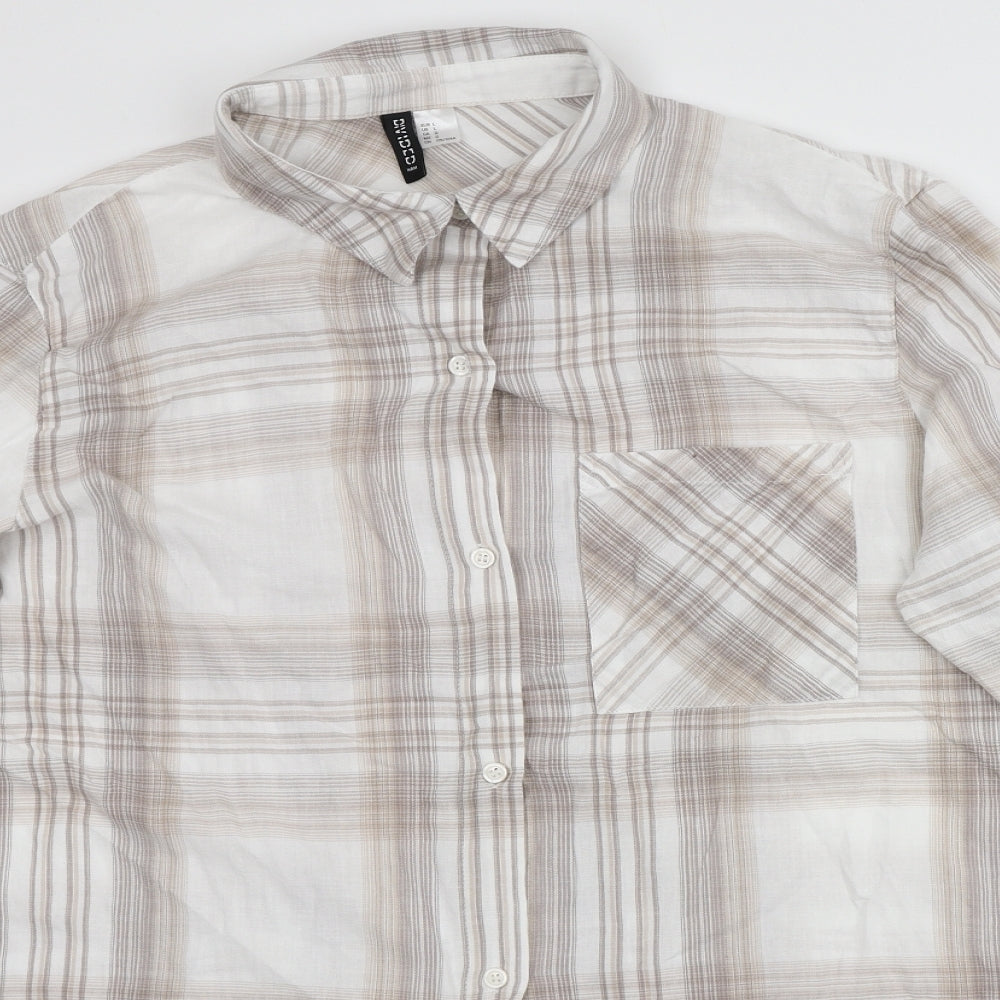 Womens UK Size L Divided Multicoloured Basic Button-Up